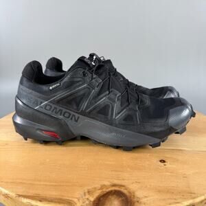 Salomon Speedcross GTX Mens Size 10 Shoes Black Quiet Shade Hiking Trail Outdoor
